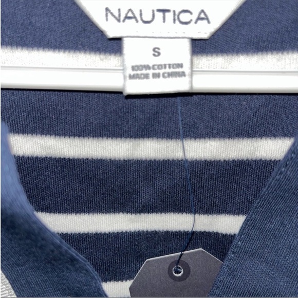 Nautical Striped Dress with Red Accents - Picture 4 of 4